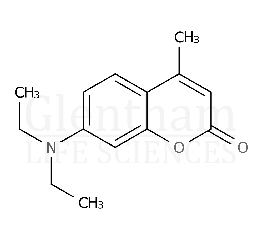7-Diethylamino-4-methylcoumarin Structure