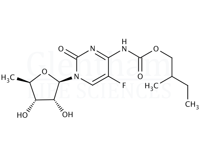 5''-Deoxy-5-fluoro-N-[(2-methylbutoxy)carbonyl]cytidine Structure
