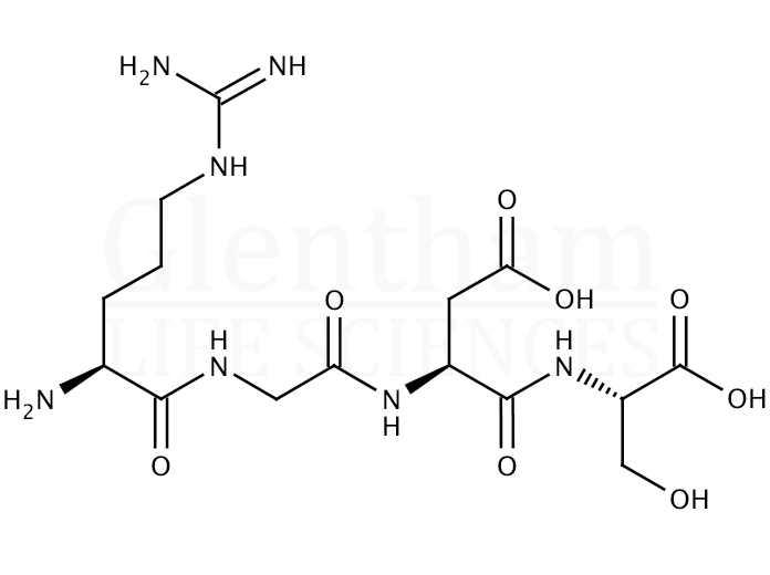Structure for  Arg-Gly-Asp-Ser  (91037-65-9)