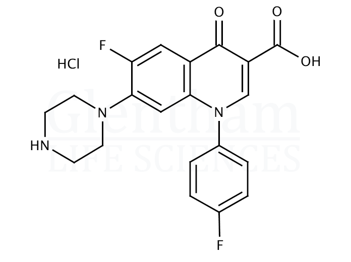 Sarafloxacin hydrochloride Structure