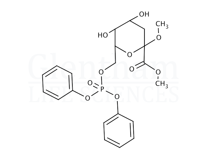 Methyl (methyl 3-deoxy-D-arabino-hept-2-ulopyranosid)onate-7-(diphenyl phosphate) Structure