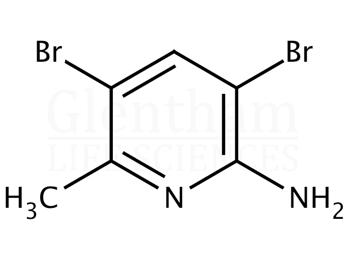 2-Amino-3,5-dibromo-6-methylpyridine Structure