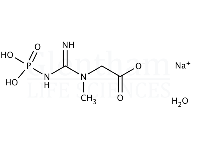 Creatine phosphate disodium salt hydrate Structure