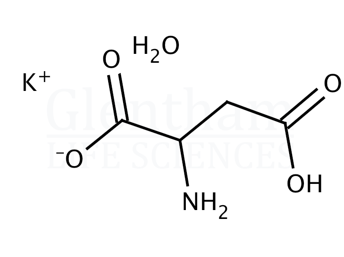 Structure for  DL-Aspartic acid potassium salt hemihydrate  (923-09-1)