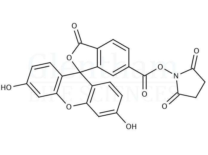 6-Carboxyfluorescein N-hydroxysuccinimide ester Structure