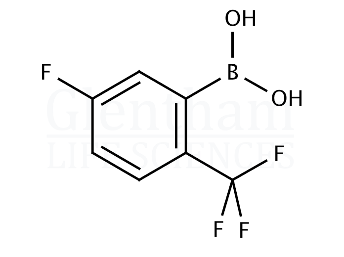 Structure for 5-Fluoro-2-trifluoromethylphenylboronic acid