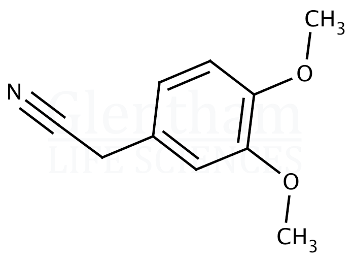 3,4-Dimethoxyphenylacetonitrile (Homoveratronitrile) Structure