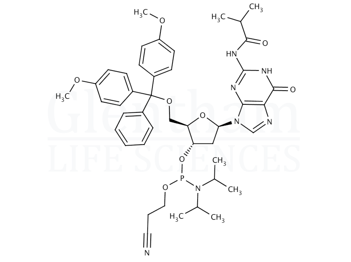 Strcuture for 2''-Deoxy-5''-O-DMT-N2-isobutyrylguanosine 3''-CE phosphoramidite