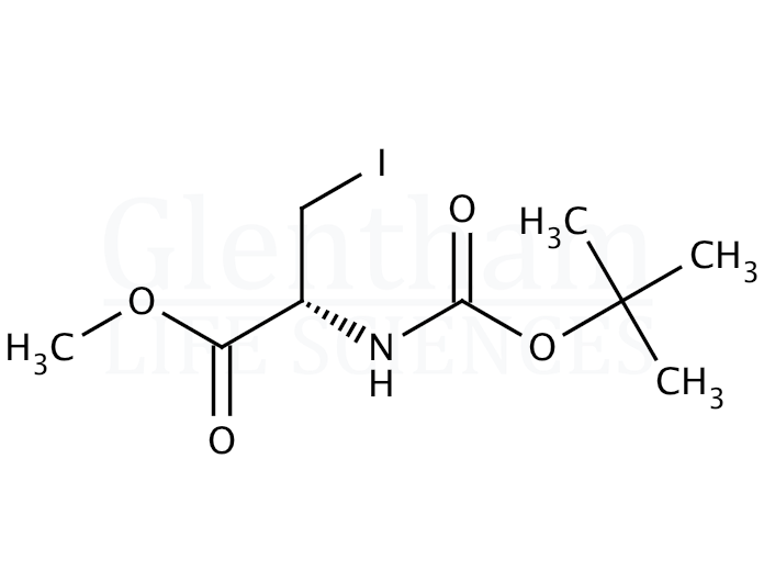 Structure for N-(tert-Butoxycarbonyl)-3-iodo-L-alanine methyl ester