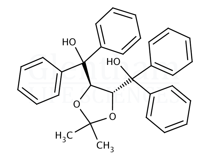 2,3-O-Isopropylidene-1,1,4,4-tetraphenyl-L-threitol Structure