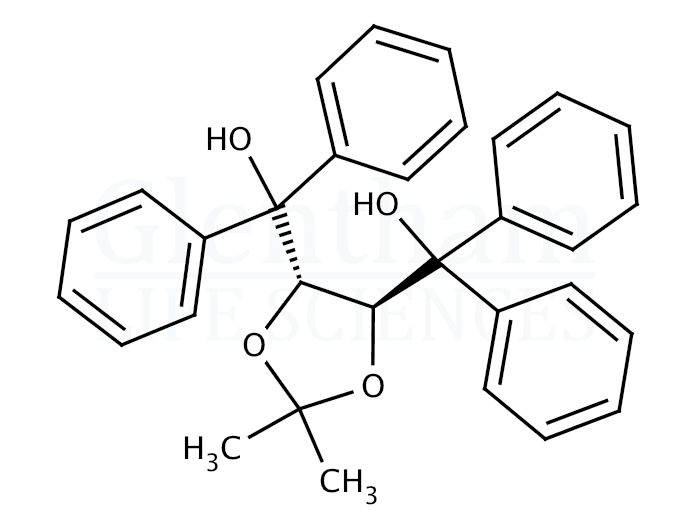 (+)-2,3-O-Isopropylidene-1,1,4,4-tetraphenyl-D-threitol Structure