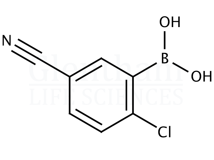 Structure for 2-Chloro-5-cyanophenylboronic acid