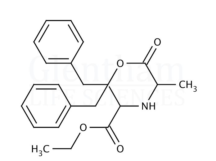 Structure for (-)-N-(1-R-Ethoxycarbonxyl-3-phenylpropyl)-D-alanine benzyl ester