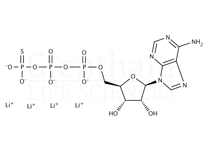 Adenosine 5′-[gamma-thio]triphosphate tetralithium salt Structure