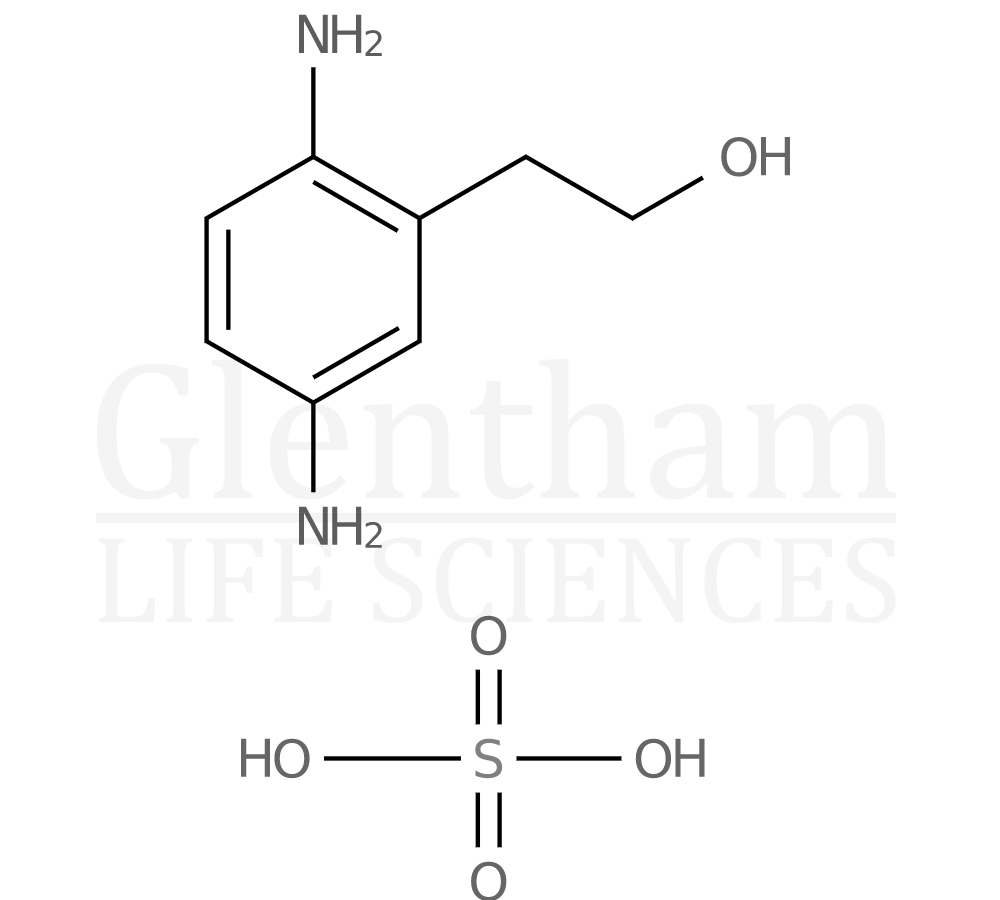 Hydroxethyl-p-phenylenediamine sulfate Structure