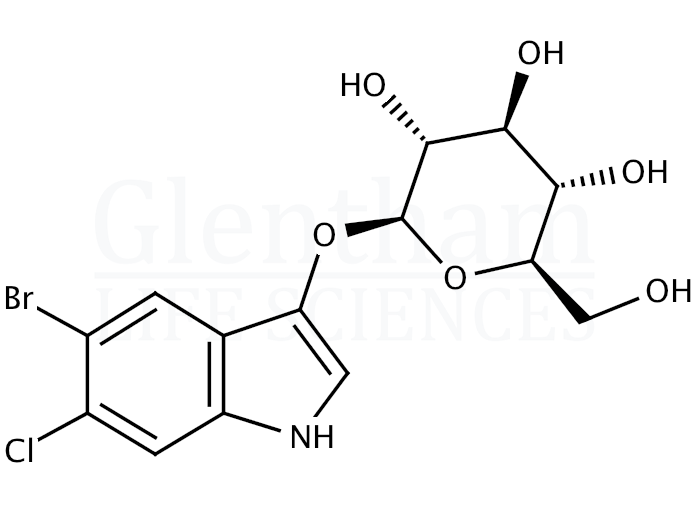 Structure for  5-Bromo-6-chloro-3-indolyl b-D-glucopyranoside  (93863-89-9)