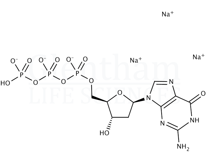 Structure for 2''-Deoxyguanosine-5''-triphosphate trisodium salt (dGTP)