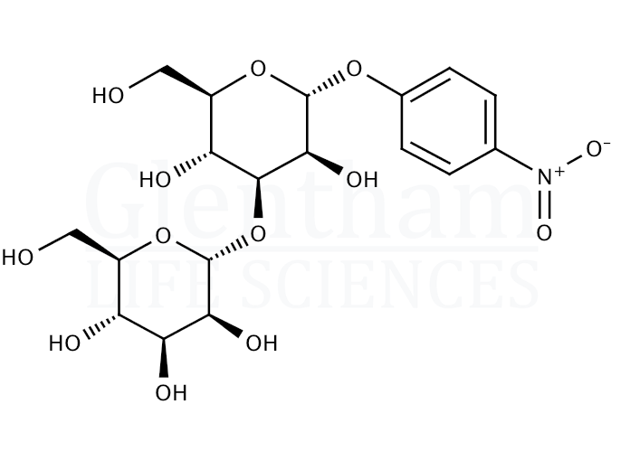 Structure for 4-Nitrophenyl 3-O-(a-D-mannopyranosyl)-a-D-mannopyranoside