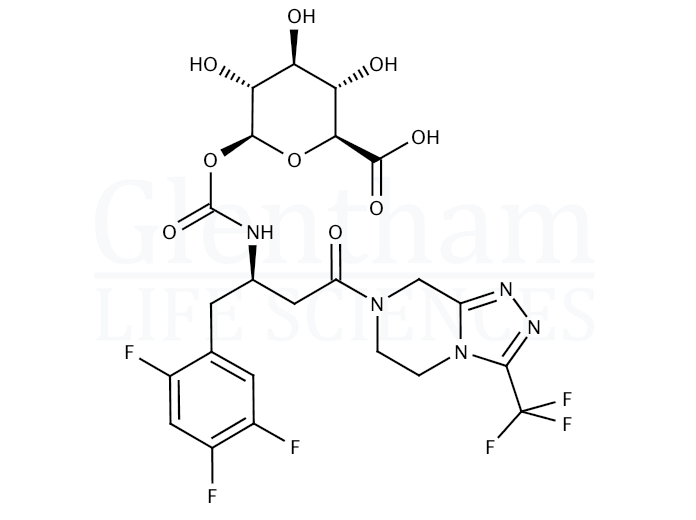 Sitagliptin carbamoyl b-D-glucuronide Structure