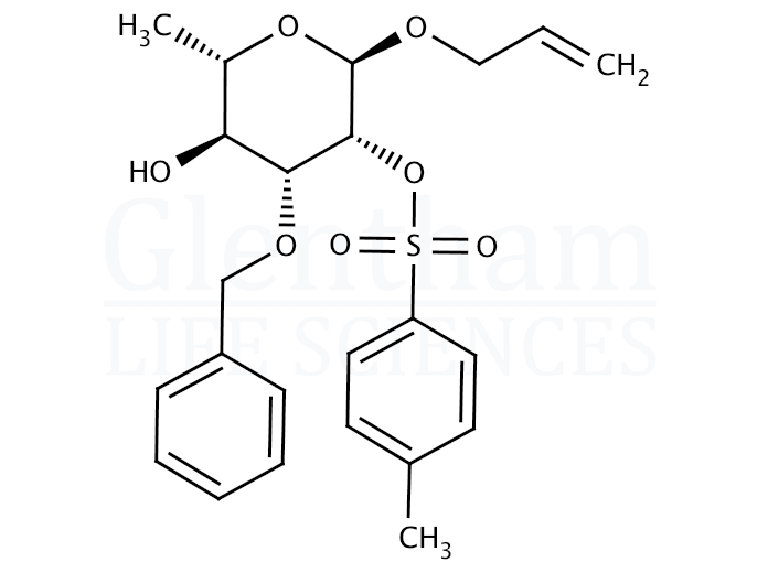Allyl 3-O-benzyl-2-O-p-toluenesulfonyl-a-L-rhamnopyranoside Structure