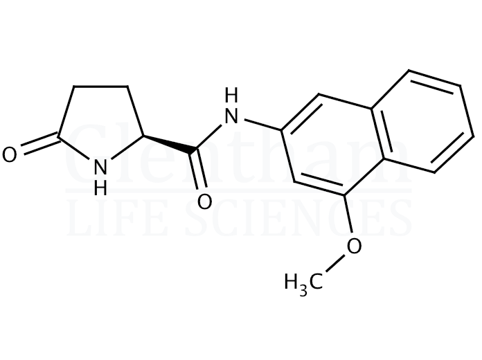 L-Pyroglutamic acid 4-methoxy-beta-naphthylamide Structure