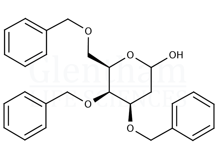 Structure for  3,4,6-Tri-O-benzyl-2-deoxy-D-galactopyranose  (94189-64-7)
