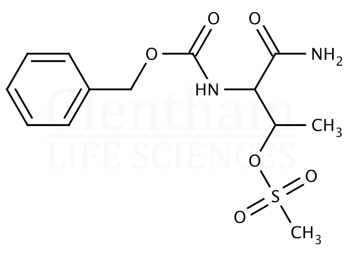 Benzyloxycarbonyl threonine amide O-mesylate Structure