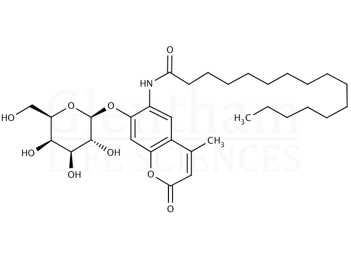 6-Hexadecanoylamino-4-methylumbelliferyl b-D-Galactopyranoside  Structure