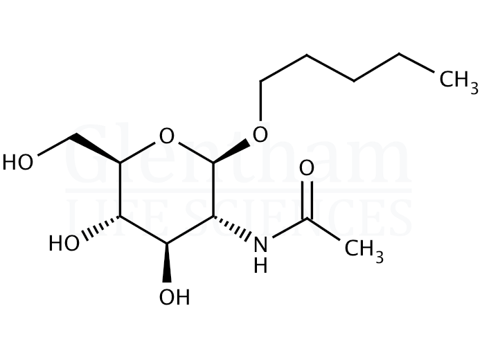Structure for Amyl 2-acetamido-2-deoxy-b-D-glucopyranoside