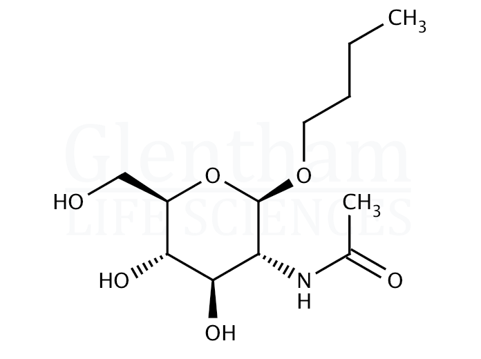 Butyl 2-acetamido-2-deoxy-b-D-glucopyranoside Structure