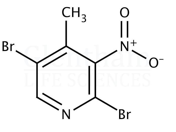 2,5-Dibromo-4-methyl-3-nitropyridine Structure