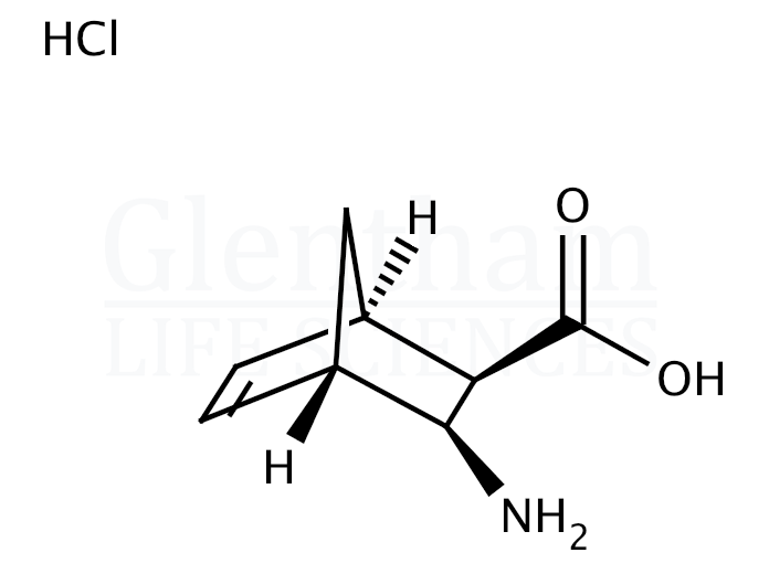 Structure for  exo-cis-3-Aminobicyclo[2.2.1]hept-5-ene-2-carboxylic acid hydrochloride   C8H11  (947601-81-2)