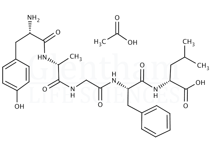 [D-Ala2, D-Leu5]-Enkephalin acetate salt Structure