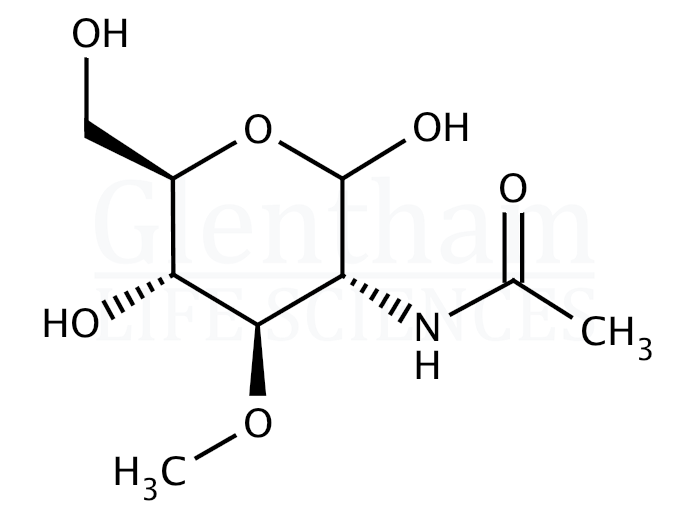 2-Acetamido-2-deoxy-3-O-methyl-D-glucopyranose Structure