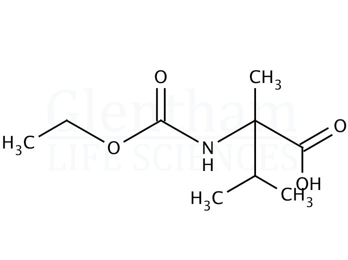 N-Ethoxycarbonyl α-methyl-L-valine Structure