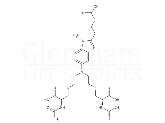 Structure for  Bendamustine bis-mercapturic acid  (956344-34-6)