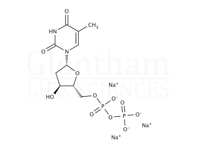 Thymidine 5''-diphosphate trisodium salt Structure