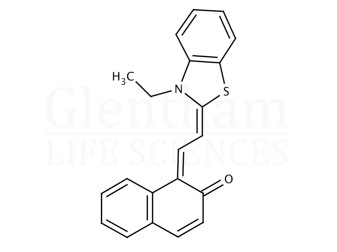 Structure for  1-[[3-Ethyl-2(3H)-benzothiazolylidene]ethylidene]-2(1H)-naphthalenone  (95697-53-3)