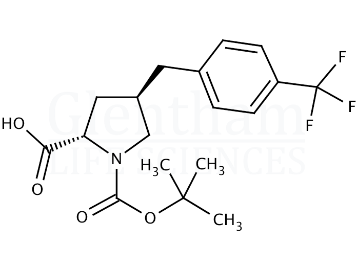 Structure for Boc-(R)-4-[4-(trifluoromethyl)benzyl]-L-proline (957311-17-0)