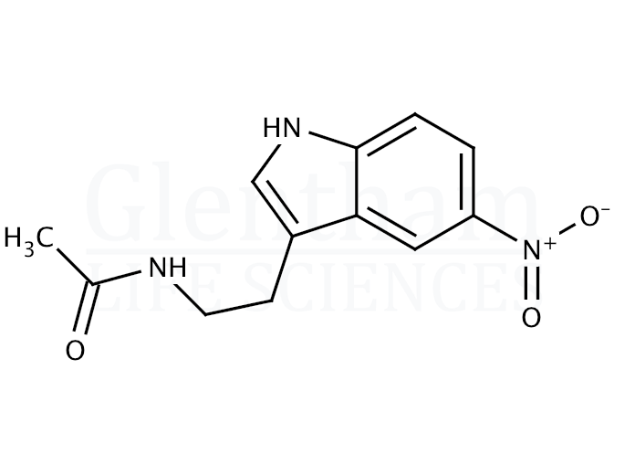 Structure for  5-Nitro-N-acetyltryptamine  (96735-08-9)