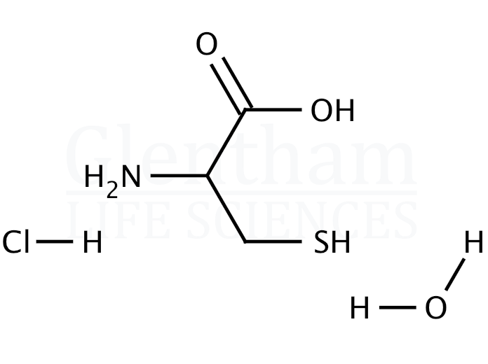 DL-Cysteine hydrochloride hydrate   Structure