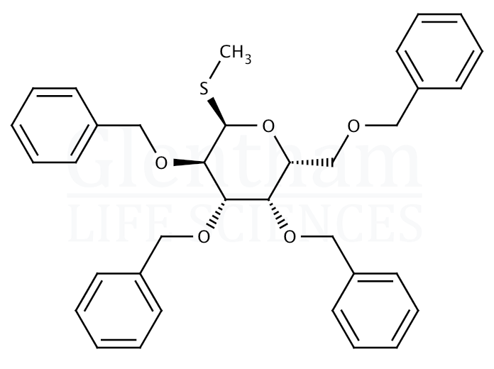 Structure for Methyl 2,3,4,6-tetra-O-benzyl-b-D-thiogalactopyranoside