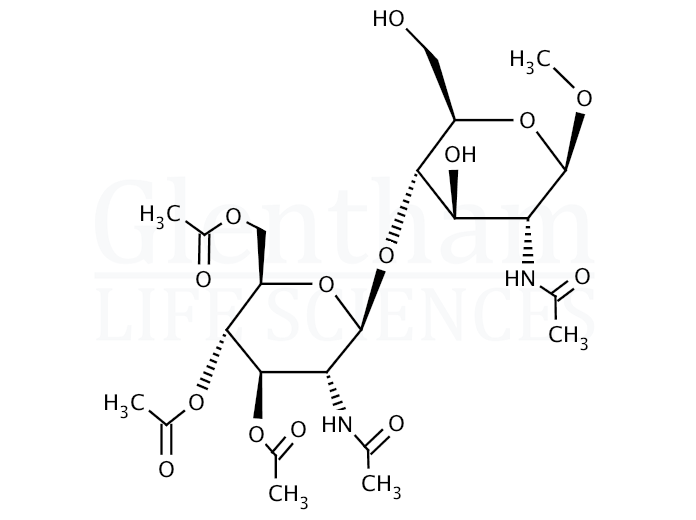 Methyl 2-acetamido-4-O-(2-acetamido-3,4,6-tri-O-acetyl-2-deoxy-b-D-glucopyranosyl)-2-deoxy-b-D-glucopyranoside Structure