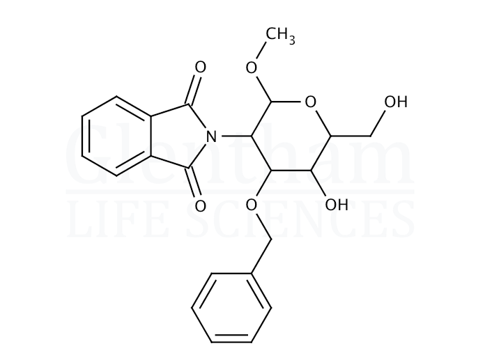 Methyl 3-O-benzyl-2-deoxy-2-phthalimido-b-D-glucopyranoside Structure