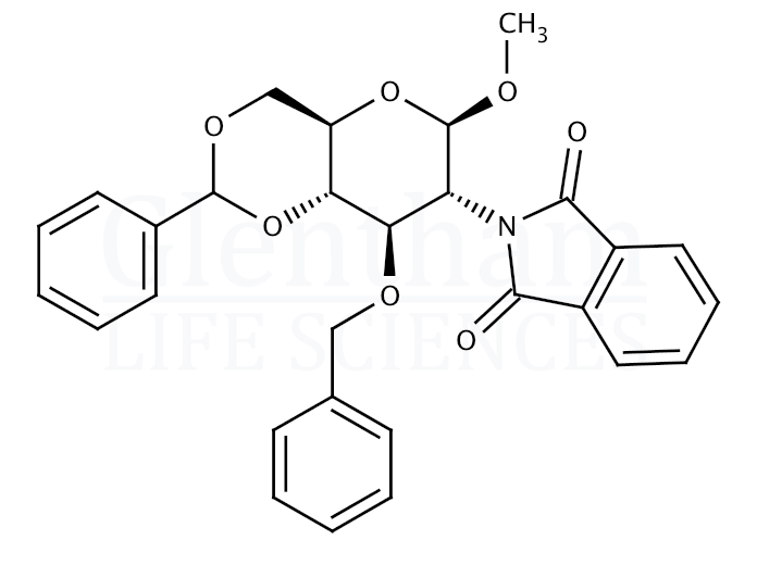 Methyl 3-O-Benzyl-4,6-O-benzylidene-2-deoxy-2-N-phthalimido- β-D-glucopyranoside Structure