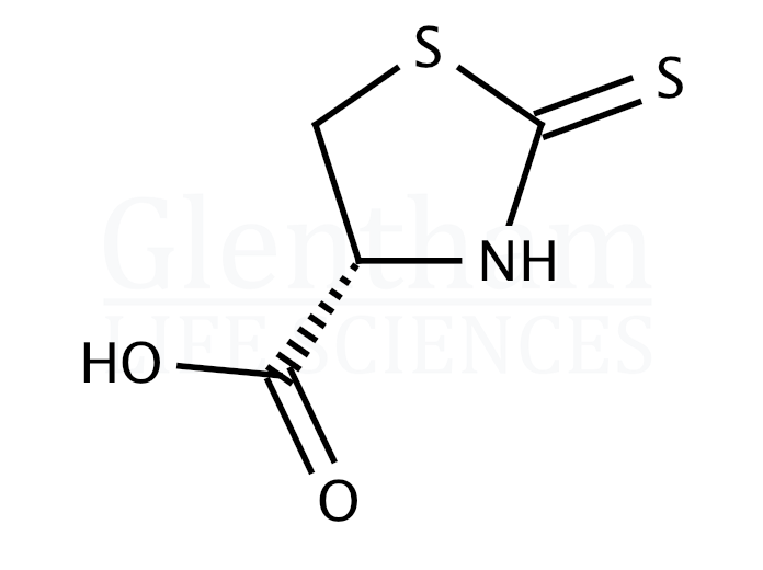 Structure for  (4R)-(-)-2-Thioxo-4-thiazolidinecarboxylic acid   (98169-56-3)