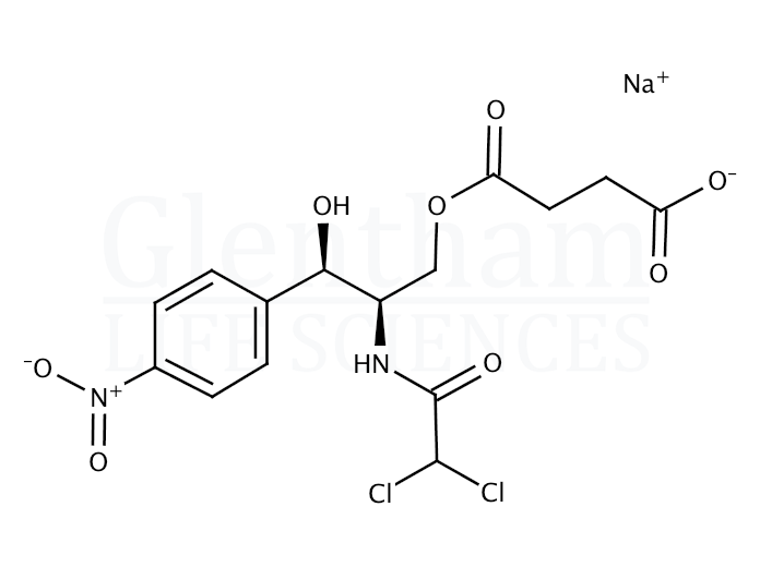 Structure for  Chloramphenicol succinate sodium salt  (982-57-0)