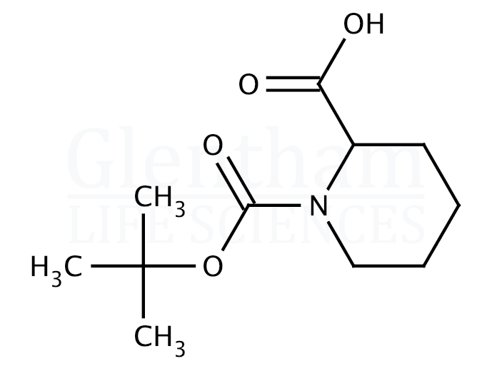 N-Boc-2-piperidinecarboxylic acid Structure