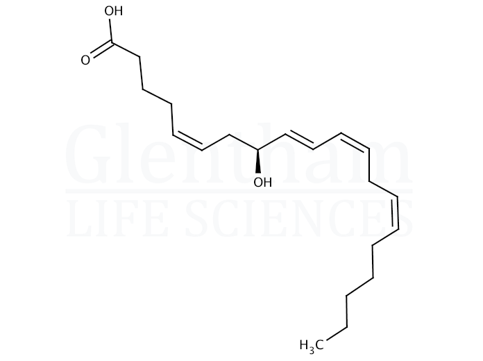 8(S)-Hydroxy-(5Z,9E,11Z,14Z)-eicosatetraenoic acid Structure