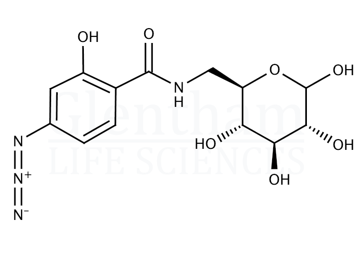 6-(4-Azido-2-hydroxybenzamido)-6-deoxy-D-glucopyranose Structure